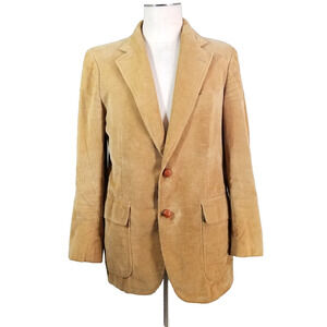Corbin Jacket Sport‎ Coat Men's 44 large tan corduroy cotton vintage USA